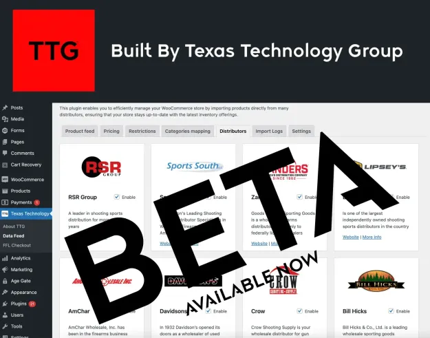 Gun Data Feed by the Texas Technology Group